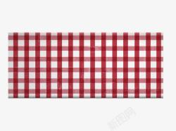 红白格子布条格子桌布高清图片