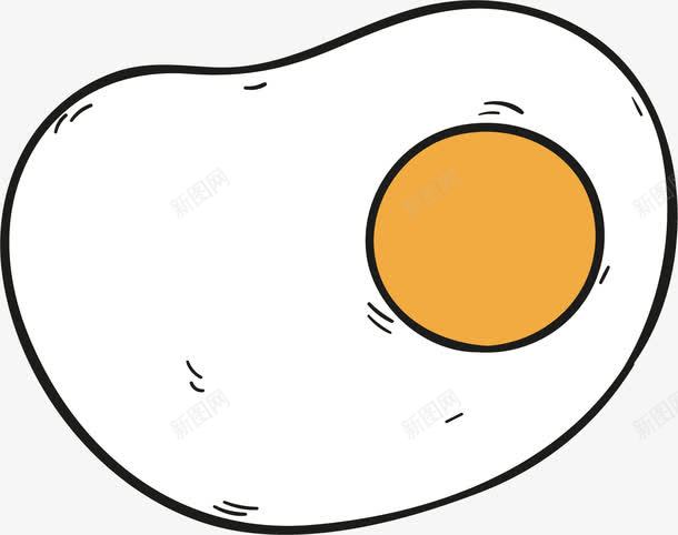 卡通线条早餐食物营养煎蛋png免抠素材_88icon https://88icon.com 卡通 早餐 煎蛋 线条 营养 食物