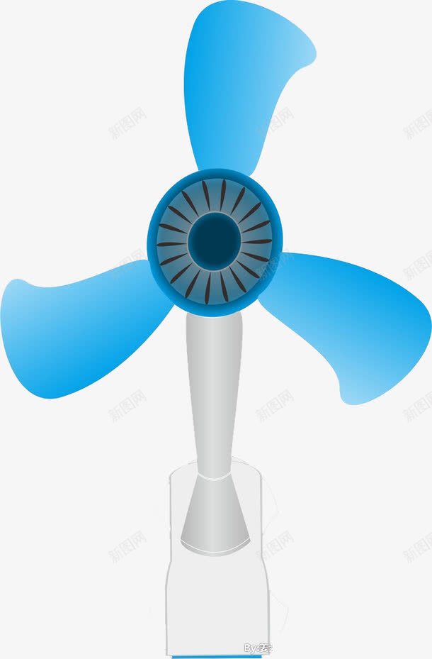立式电风扇png免抠素材_88icon https://88icon.com 卡通 小风扇 点 电风扇 白色 蓝色 风扇
