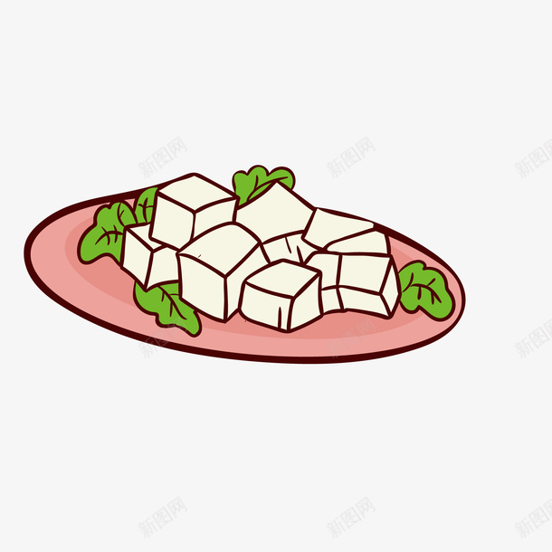 手绘家常豆腐食物矢量图ai免抠素材_88icon https://88icon.com 卡通 天猫吃货节 家常豆腐 手绘 食物 餐厅 矢量图