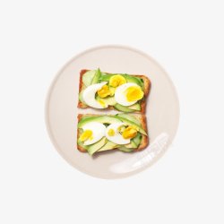 鸡蛋三明治早餐三明治高清图片