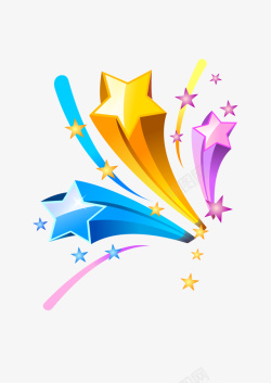 漂浮的五角星素材