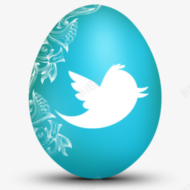 彩绘鸡蛋推特白鸡蛋蛋形社会图标图标