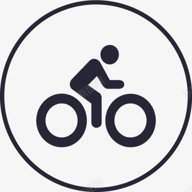 自行车链条步行自行车图标图标