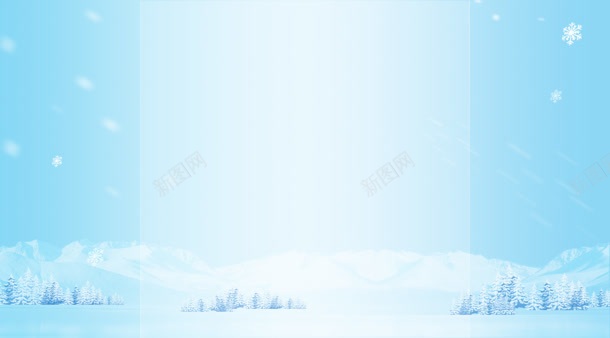 蓝色雪花固定背景背景