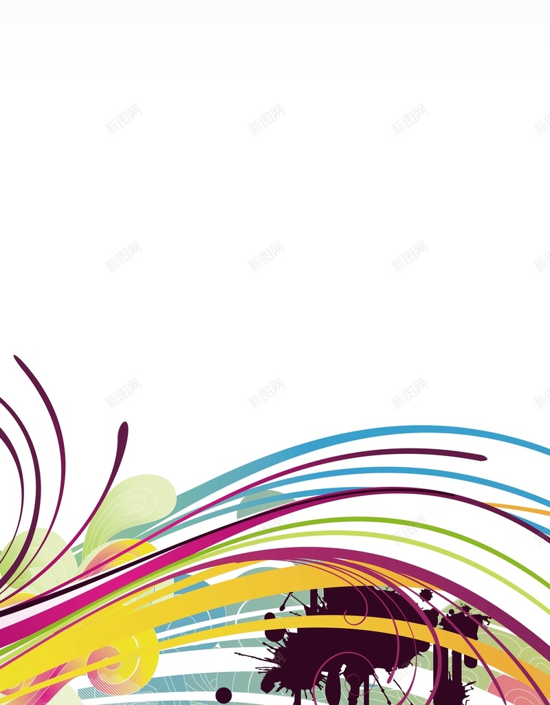 彩色线条上的水墨背景矢量图ai设计背景_88icon https://88icon.com AI 先天 喜悦 彩色 水墨 海报 矢量素材 纹理 背景 高清背景设计图 矢量图