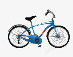 蓝色自行车山地车素材