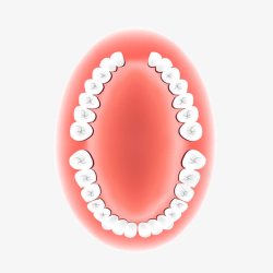 红色口腔医疗牙齿素材