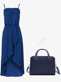 蓝色礼服裙子素材