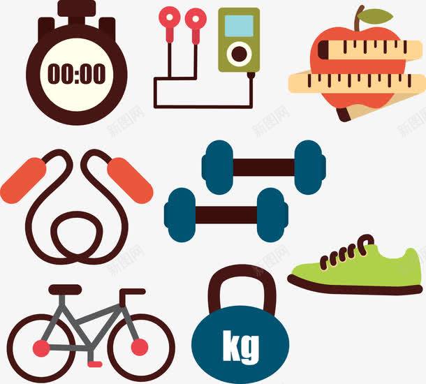 健身器材卡通自行车哑铃png免抠素材_88icon https://88icon.com 健身 健身器材 卡通矢量 哑铃 自行车 自行车卡通 自行车矢量