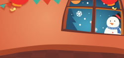 雪人购物年货节卡通童趣红色淘宝海报背景矢量图高清图片