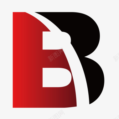 logo创意字母b案矢量图图标图标
