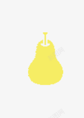 PPT米黄色鸭梨小图标图标