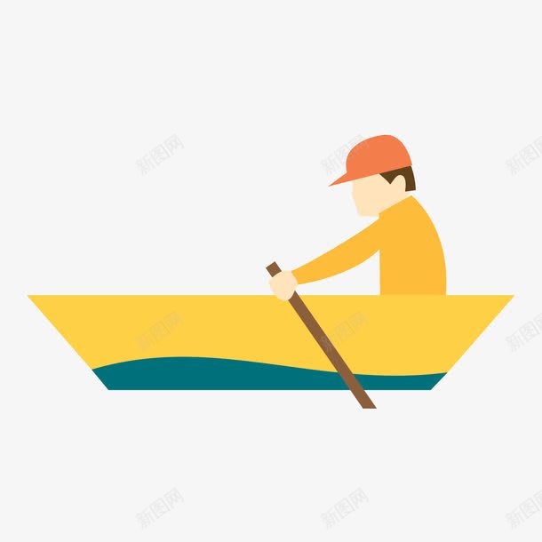 黄色划船的人png免抠素材_88icon https://88icon.com 人 划船 划船的人 红色 绿色 船 运动 黄色 黄色船