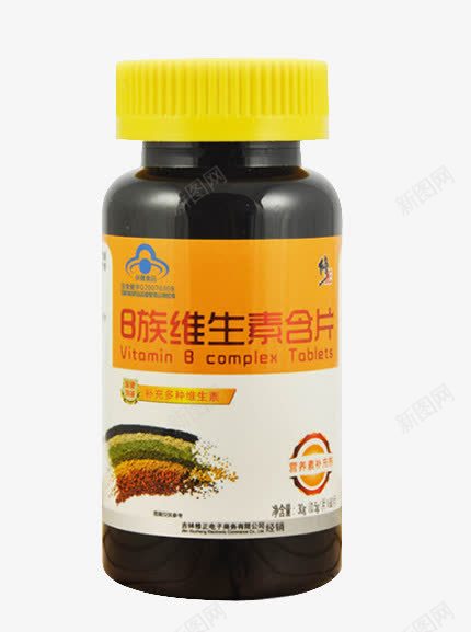 修正B族维生素含片png免抠素材_88icon https://88icon.com 产品实物 保健品 维生素B 营养品