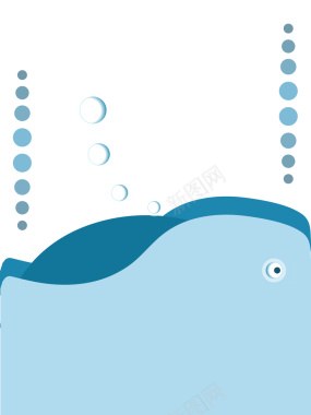 世界水日鲸鱼蓝色海洋创意公益海报矢量图背景