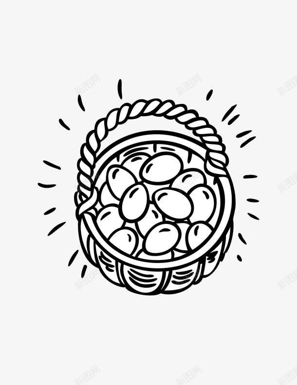 一篮子鸡蛋png免抠素材_88icon https://88icon.com 卡通手绘 篮子 篮子里的鸡蛋 美食 餐饮 鸡蛋