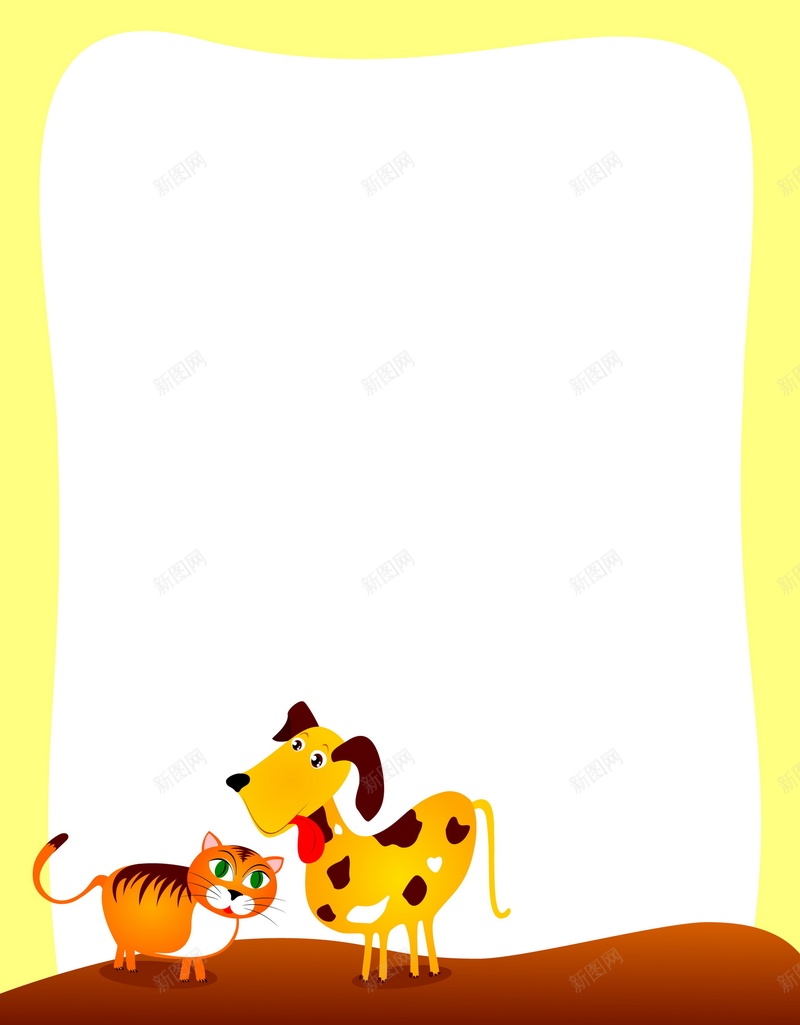小猫小狗矢量图ai设计背景_88icon https://88icon.com 动物 卡通 小狗 小猫 手绘 童趣 矢量图