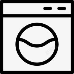 洗衣房洗衣机图标高清图片