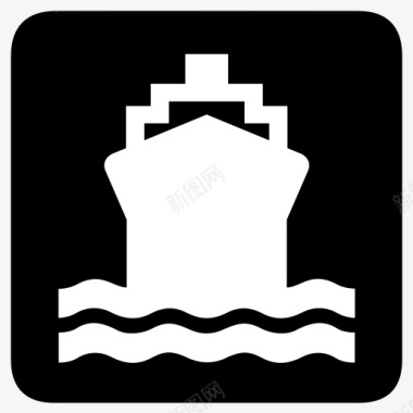 water船船运输水AIGA符号标志图标图标