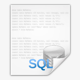 SQLmimetypesql文本x图标图标