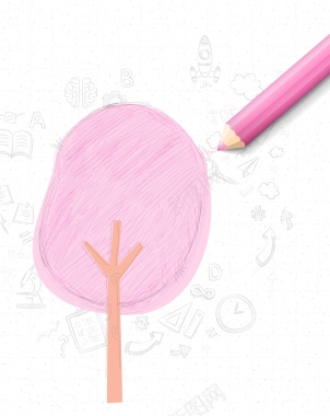 矢量手绘卡通儿童幼儿教育树木信息框背景背景