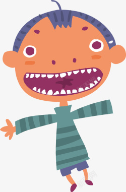 卡通男孩矢量图素材