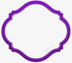 紫色简约椭圆形边框纹理素材