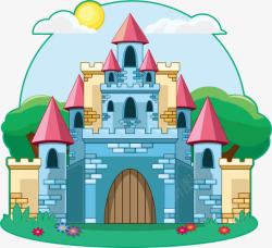 童话里的蓝色城堡素材