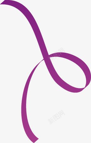 紫色手绘唯美丝带电商png免抠素材_88icon https://88icon.com 带电 紫色