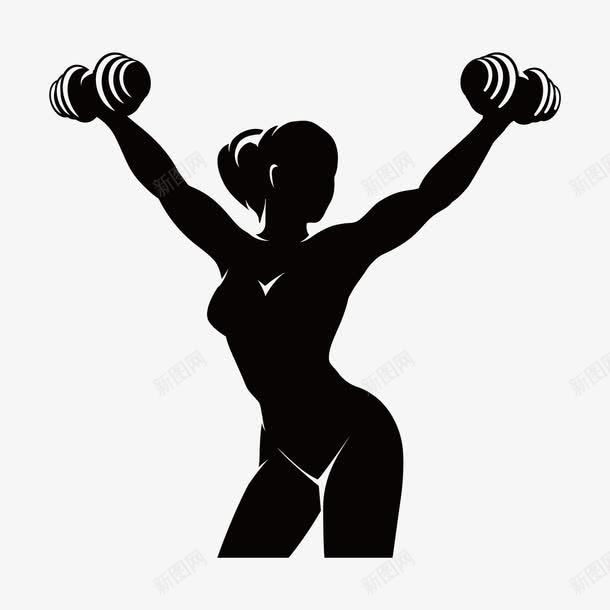 举着杠铃的窈窕女子png免抠素材_88icon https://88icon.com 女子 杠铃 窈窕