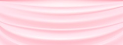 粉色褶皱节日丝带素材
