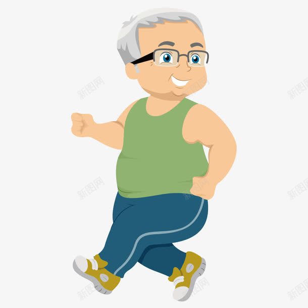 跑步的老年人png免抠素材_88icon https://88icon.com 健身 老年人 跑步
