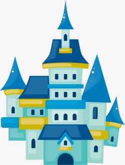 蓝色城堡素材