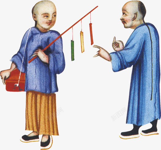 古代生活时态png免抠素材_88icon https://88icon.com 中国风 买彩绳 五彩绳 人物 古典