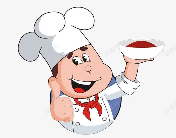 竖起大拇指的厨师png免抠素材_88icon https://88icon.com 卡通 白色 笑容 食物