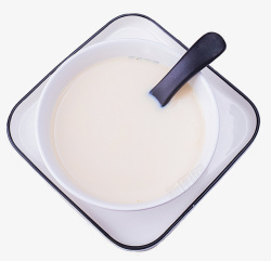 白色碗的纯豆浆素材