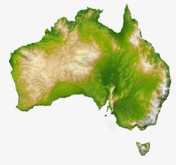 立体澳洲地图素材