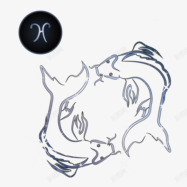 卡通星空星座双鱼座通用标志矢量图eps免抠素材_88icon https://88icon.com 免抠PNG 卡通 卡通矢量星空星座双鱼座通用标志免抠PNG免费下载 双鱼图 双鱼座 摩羯座符号 星座 星空 漫画 矢量图 通用标志