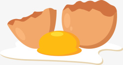 蛋黄卡通鸡蛋素材