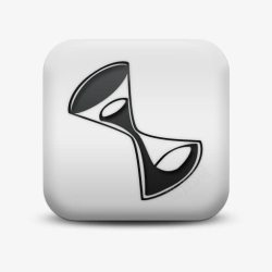 hourglass不光滑的白色的广场图标业务沙漏高清图片
