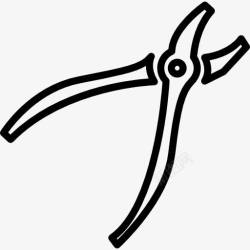 钳轮廓切割工具图标高清图片