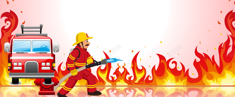注重消防安全卡通背景背景