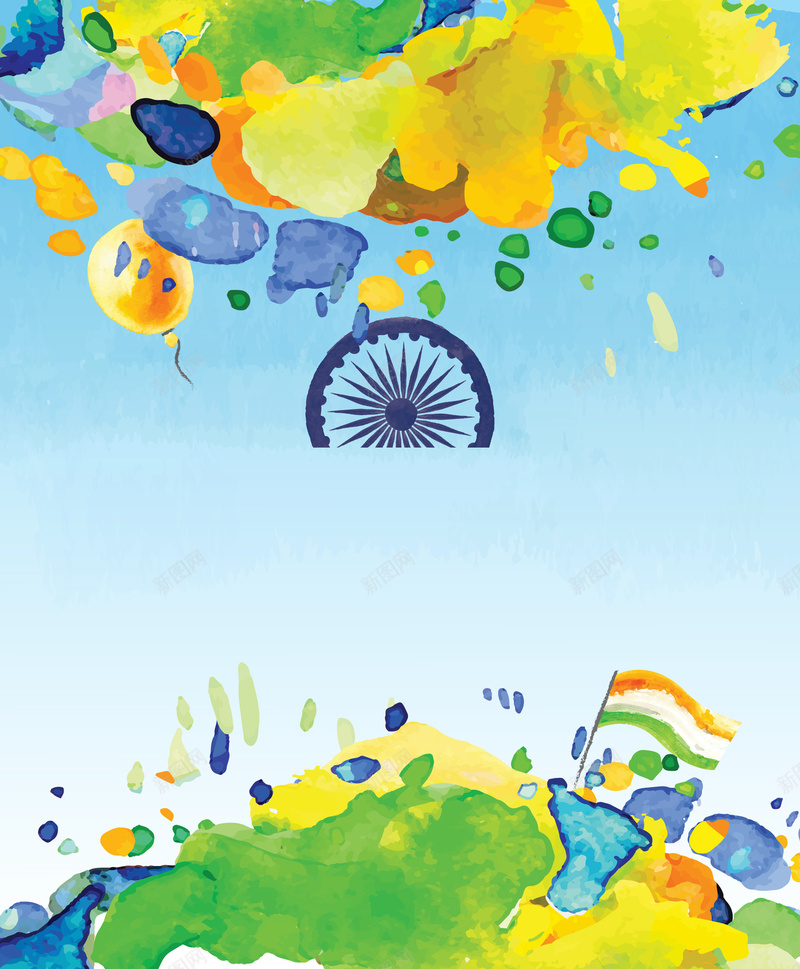 印度旅游宣传海报矢量图ai设计背景_88icon https://88icon.com 五彩 印度 夏日 宣传海报 广告 旅游 旅行 水彩 海报 清新 矢量图