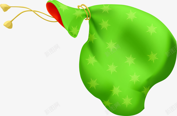绿色卡通袋子png免抠素材_88icon https://88icon.com 卡通礼物袋 圣诞节 简约袋子 绿色袋子 节庆帽子 装饰图案