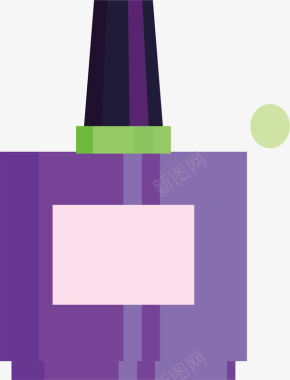 紫色香水卡通图标图标