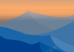 蓝色对比色唯美大气沙漠主题画册海报矢量背景高清图片