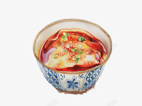 手绘凉粉png免抠素材_88icon https://88icon.com 凉粉 卡通 手绘 手绘插画 插画素材 水彩 红油