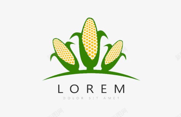 卡通玉米logo图标图标