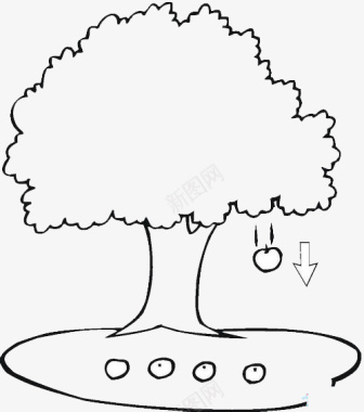 树免抠素材简笔画黑色树图标图标